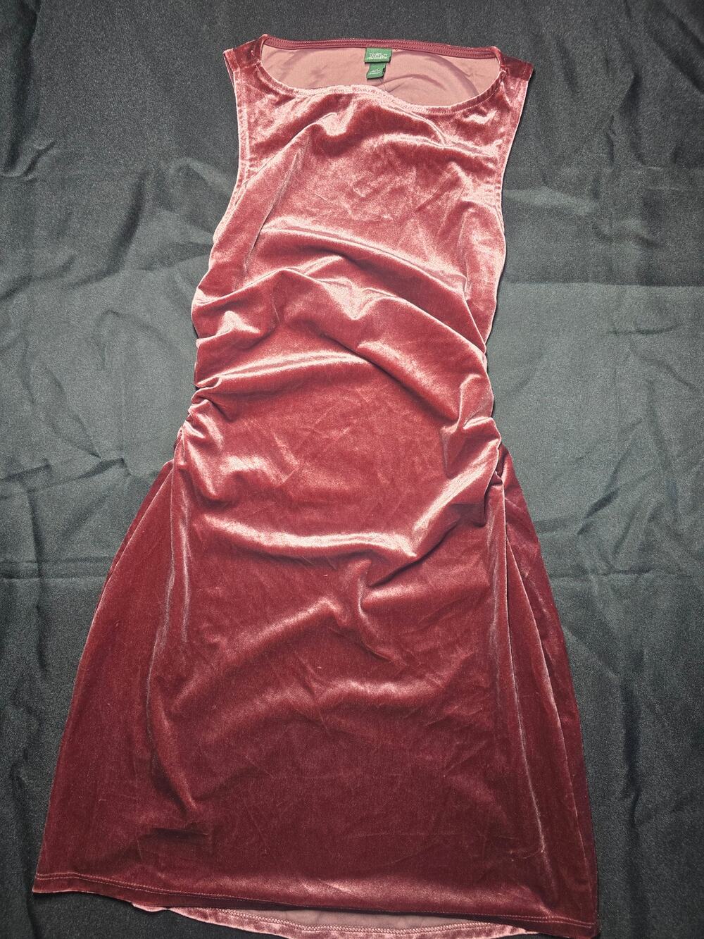Wild Fable Burgundy Velvet Sleeveless Mini Dress Soft Stretch